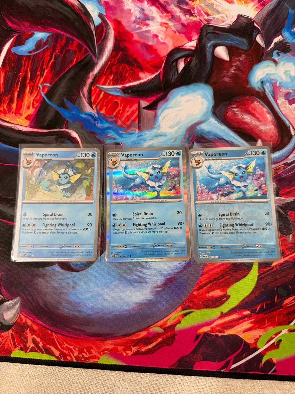 Pokemon Vaporeon Holo Trading Card - Blue